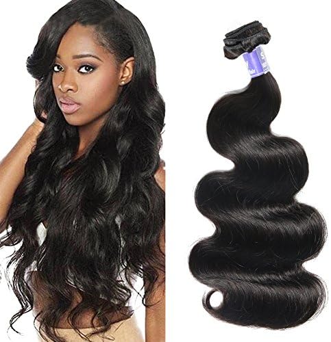 Semmely 8A Brazilian Hair Body Wave 1 Bundle 18 inch Unprocessed Virgin Hair Bundles Human Hair Weave Natural Black Color