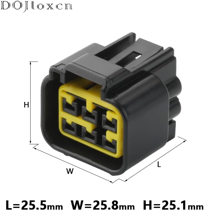 1/2/5/10/20/50 Sets 6 Pin Auto Waterproof Window LifterIgnition FW-C-6F/M-B Coil Wiring Plug Connector For Car For d For Mondeo - (Color: 6p male, Package: 10 sets)