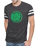 Marvel Comics Avengers Age of Ultron Hulk Varsity Logo Mens T-shirt L