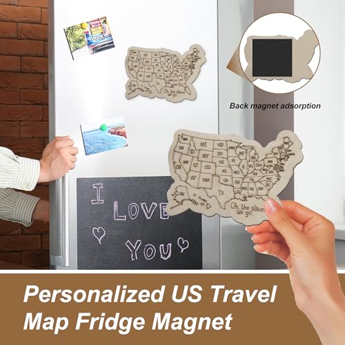 Imán decorativo mapa de EE.UU. personalizado (2 piezas) miniatura 2