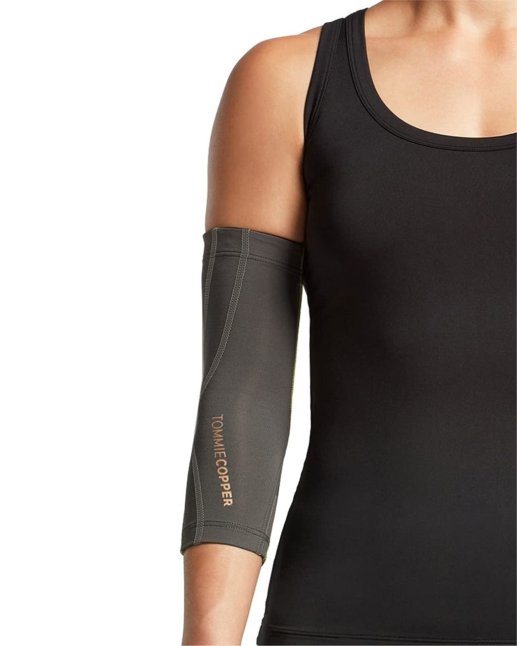 Tommie Copper Women's Performance Compression Elbow Brace Sleeve - Small Slate Grey
