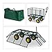 Relaxdays, Verde, Carro jardín XXL hasta 500 kg, Acero-Goma-Tela, 83 x 51...