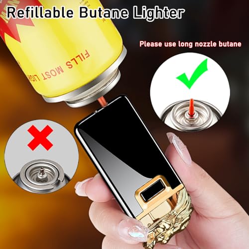 Encendedor Soplete Doble Llama Recargable Butano miniatura 4