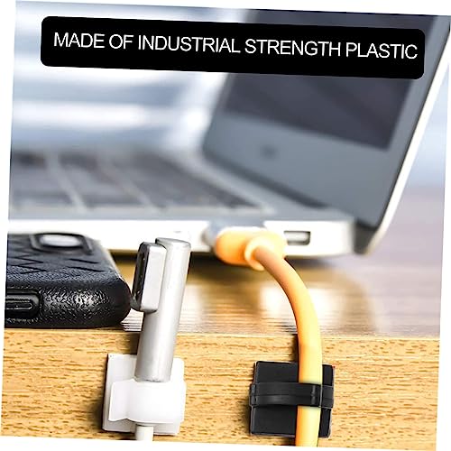 Vaguelly 100 Pcs Black Self-Adhesive Cable Clips Wire Management Holders for Desk Wall and Car Use Durable Cable Organizers miniatura 5