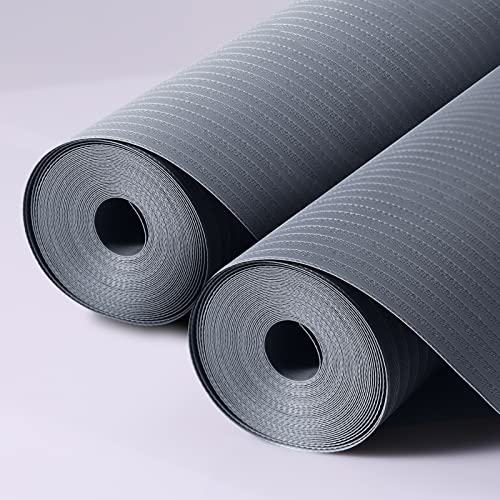 Mcrbeay Shelf Liners for Kitchen Cabinets, 12" x 240" x 2Rolls, Non Adhesive Shelf Liner, Non-Slip Kitchen Drawer Liners, Waterproof Durable Cabinet Liners for Shelves, Pantry, Dark Gray by Mcrbeay - Used condition - US$29.44
