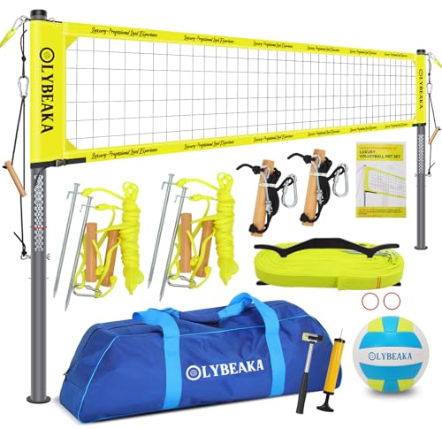 32FT Outdoor Volleyball Net Set for Backyard, Beach, Grass by Olybeaka - Used condition - US$75.18