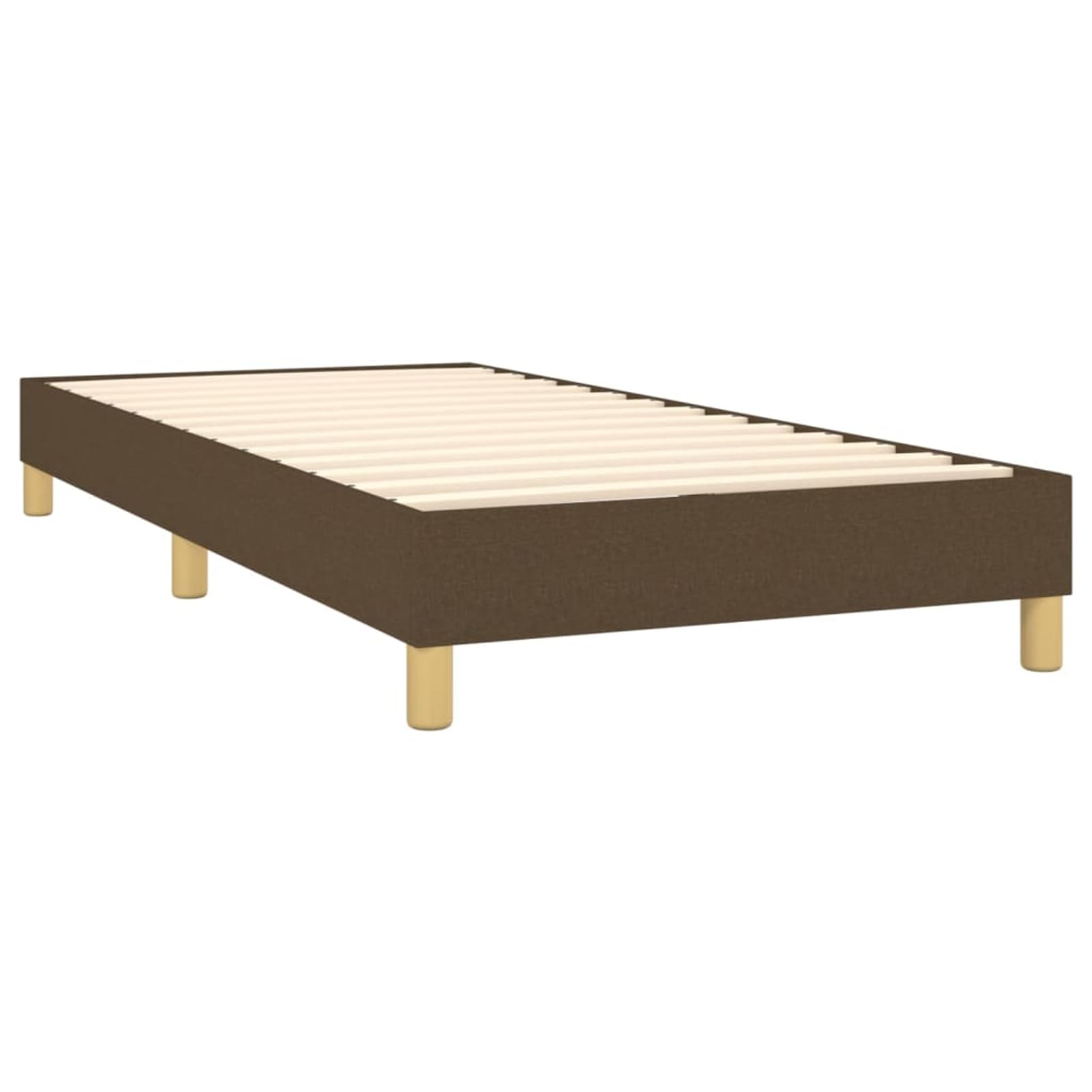 Gecheer Letto a molle con materasso, letto per ragazzi, letto da boxe, letto imbottito, letto per hotel, camera da letto, letto di design, letto matrimoniale, letto singolo, telaio marrone scuro, 90 x