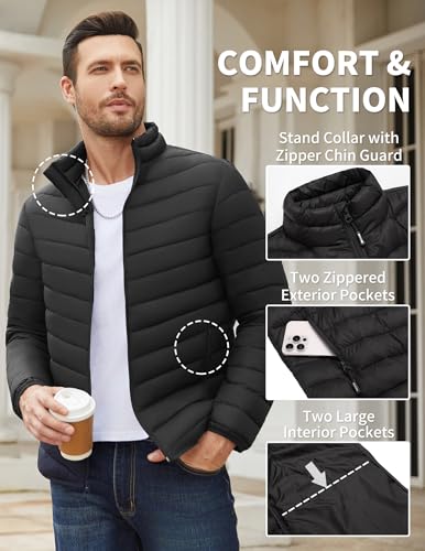 Coofandy Mens Puffer Jacket Packable Winter Jackets Lightweight Puffy Coat With Zippered Pockets thumb #1