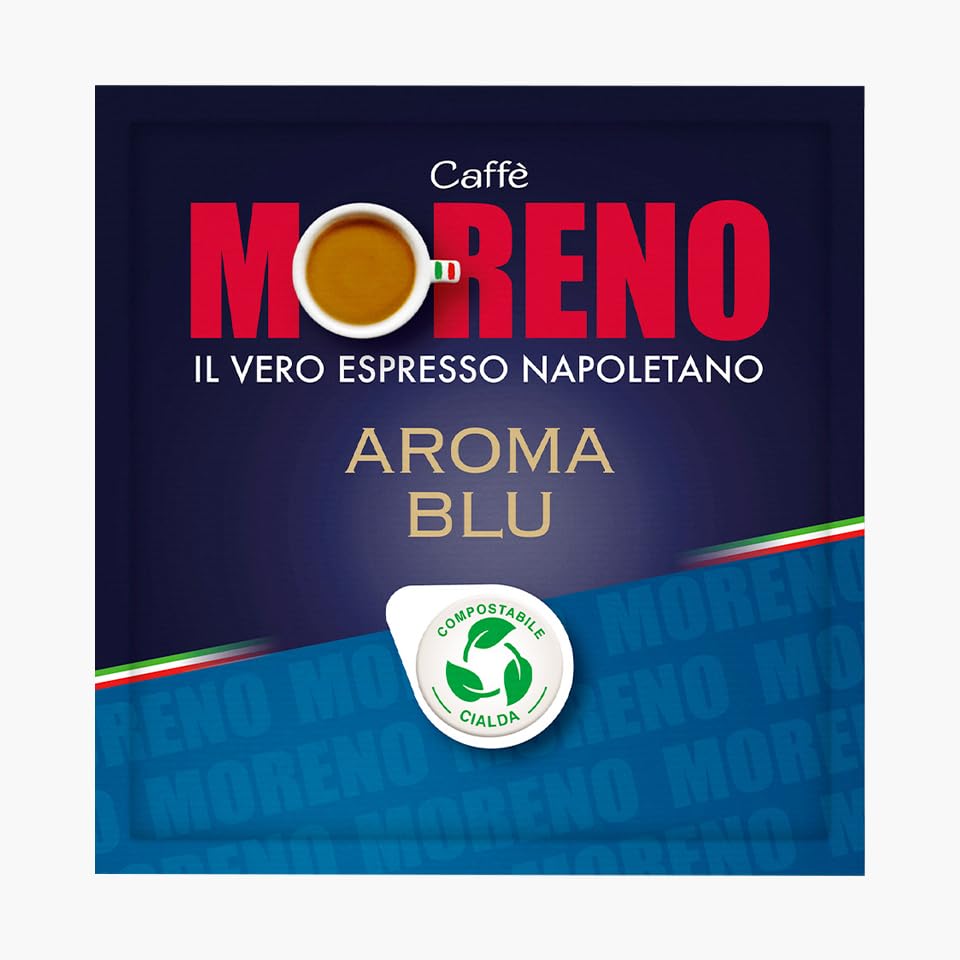 CAFFE' MORENO 600 CIALDE IN CARTA ESE 44MM ESPRESSO BLUE AROME MOKONA/TAZZONA COMPATIBILI