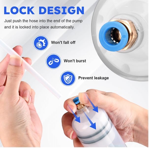 Miniatura 3 de Bomba Extractora de Aceite Manual para Transferencia de Fluidos con Manguera de Goma de 23.6 Pulgadas para Succión de Combustible y Líquido de Freno