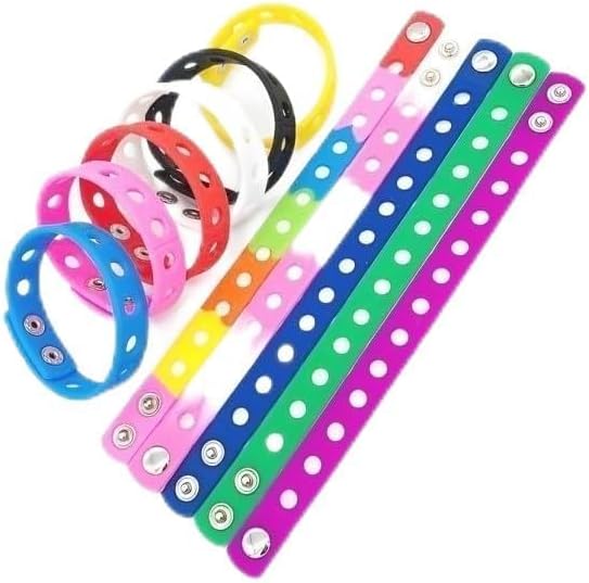 Paowsietiviity11 Pieces Silicone Bracelets Hand Decor Sports Wristband Women Men Sport Bracelet Wrist Decoration Fashion Accessory