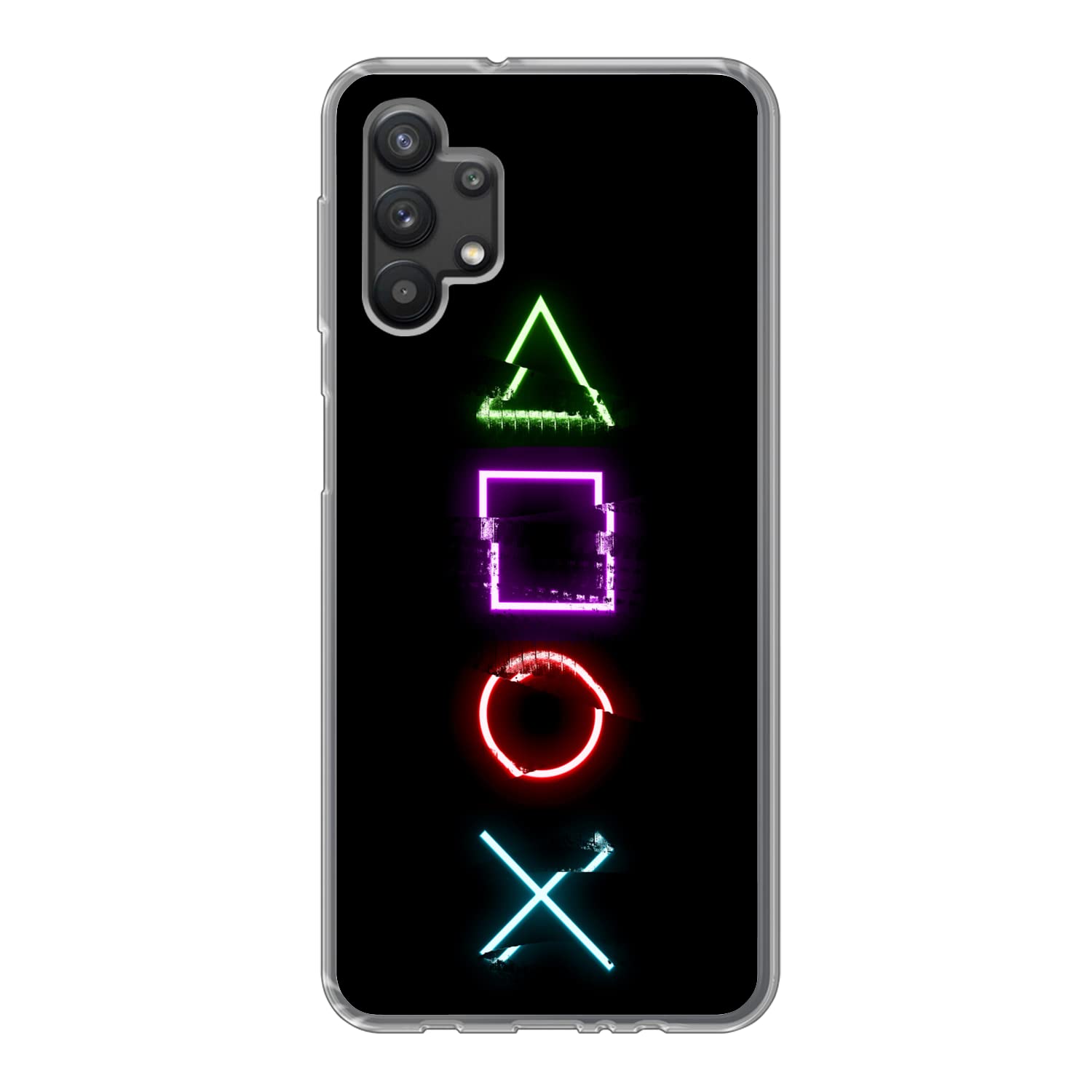 Funda para Samsung Galaxy A32 5G - Juego - Mando - Neón - Funda de Silicona/Funda Blanda para teléfono móvil