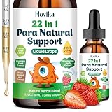 22 in 1 Herbal Gut Cleanse Liquid Drops, Zeolite Detox for Kids with Wormwood Black Walnut Clove, Chlorella, Oregano, Probiotics & Prebiotic, Cleanse & Detox for Children - Strawberry Flavor, 2 Fl Oz