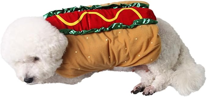 Disfraz Hot Dog para Perro y Gato, Tamaño XXS, Toddmomy miniatura 2