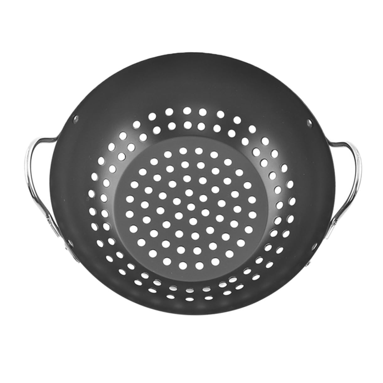 INOOMP Bandeja Para Hornear Wok Para Parrilla De Inoxidable Cesta Profesional Para Verduras Accesorio Para Barbacoa Para Asar Carne y Verduras La Parrilla