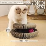 Magic Organ Cat Toy, 1PC Magic Organ Cat Scratching Board, Magic Organ Cat Scratch Board Cat Toy with Bell Cat Grinding Claw, Foldable Magnetic Corrugated Paper Circular (Classic, Count, 1) - Image 2