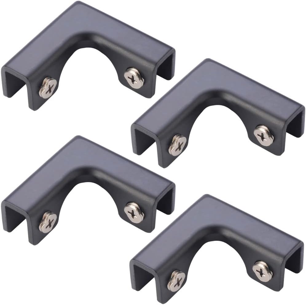 GHASYXL jinyatu 4Pcs Glass Clamp Square Glass Frame 90 Degree Corner L Shape Glass Connector Clip Holder for Rimless Aquarium Shower Door Cube Glass Panel Fixing (Max Clamp 10mm Thick)