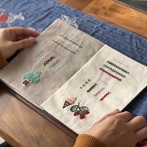Práctica de costura sin errores usando este kit de bordado con guías visuales 8