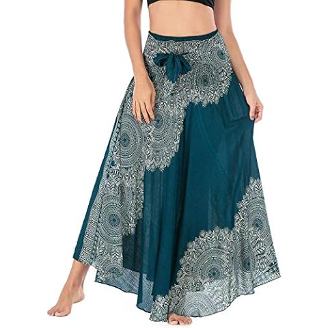FEOYA Bohemian Floral Maxi Skirt Cover