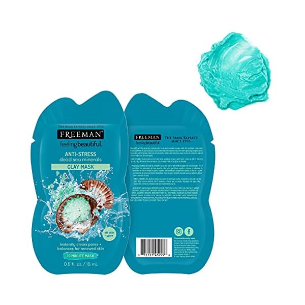 FREEMAN Beauty Facial Mask Variety Pack: Clay, Charcoal, Mud, and Peel Off Beauty Face Masks, 24 Count