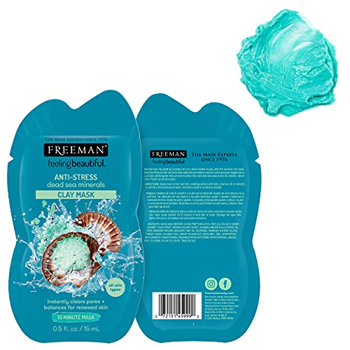 FREEMAN Beauty Facial Mask Variety Pack: Clay, Charcoal, Mud, and Peel Off Beauty Face Masks, 24 Count - Image 3