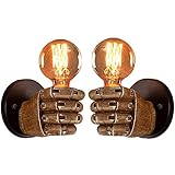 industrial design regal 【Wandleuchtengröße】 Die Faustform beträgt 11 * 7.5 cm, der Sockel der Glühbirne ist E27 (Hinweis: Glühbirnen sind nicht im Lieferumfang enthalten )