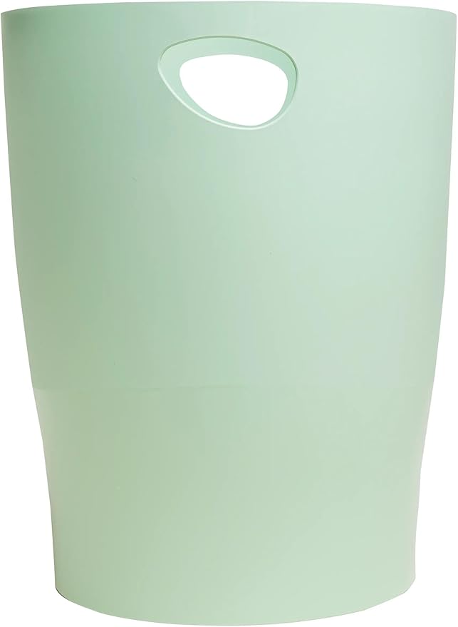 EXACOMPTA – Ref. 45380D – 1 Papierkorb mit Griffen ECOBIN Autentik – großes Fassungsvermögen 15 l – Maße 26,3 x 26,3 x 33,5 cm – für Büro oder Zuhause – Salbeigrün EXACOMPTA – Ref. 45380D – 1 Papierkorb mit Griffen ECOBIN Autentik – großes Fassungsvermögen 15 l – Maße 26,3 x 26,3 x 33,5 cm – für Büro oder Zuhause – Salbeigrün