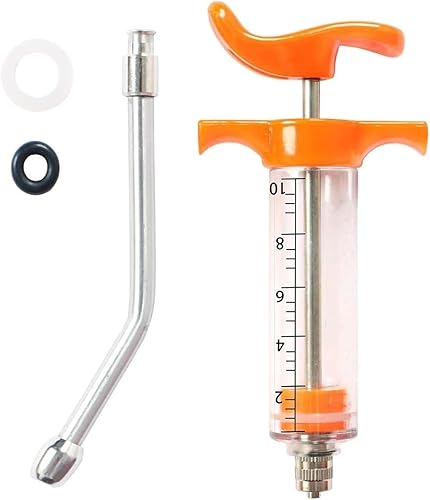 Miniatura 1 de Jeringa de cabra (1 unidad), boquilla para empapar, jeringa reutilizable, dosis ajustable, para ganado, ovejas, cabras, caballos, cerdos,