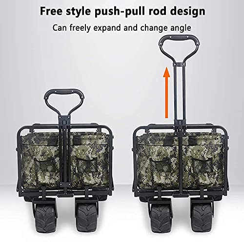 Bollerwagen, Outdoor-Klappwagen, Klappwagen, Outdoor-Campingwagen mit Breiten All-Terrain-Rädern (Stil 2) (Stil 2) – Bild 4