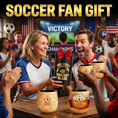 Soccer Wooden Whiskey Glass, Bourbon Gifts for Men Dad Husband, Oak Wood Old Fashioned Whiskey Tumbler, Unique Soccer Fan Gift,Father’s Day Gift,Birthday,Retirement — view 6