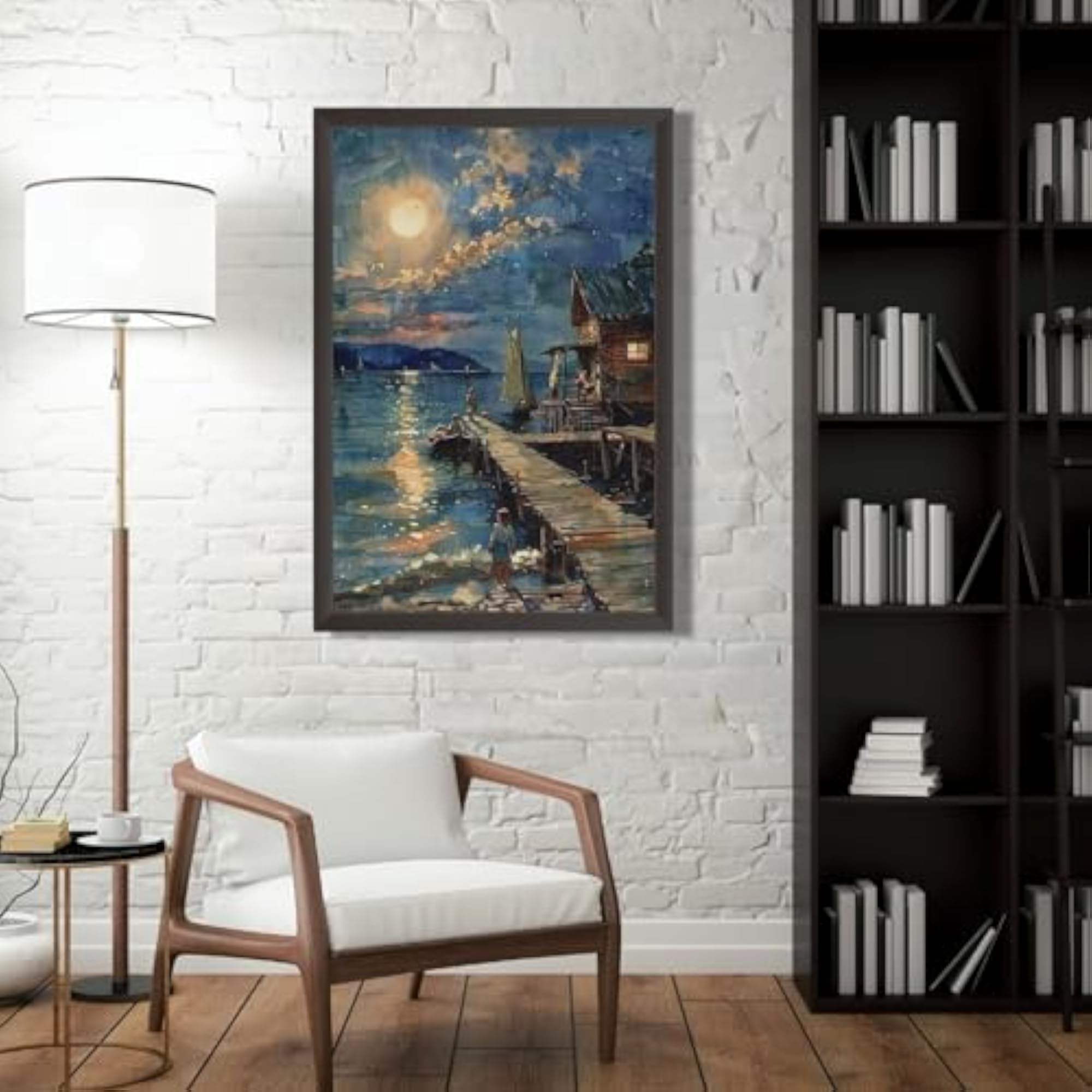 Abstract Aesthetic Art Framed Oil Painting