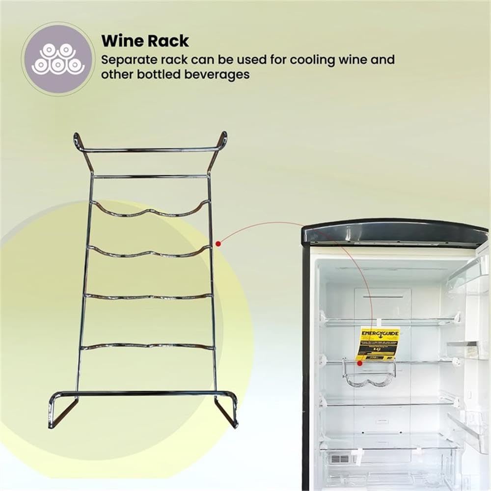 Pemberly Row 10.7 Cu. Ft. Bottom Mount Retro Refrigerator In Red on Fridge.com - View 5