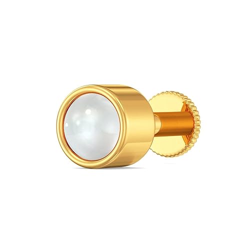 Precious stone 22k gold women Nose Pin