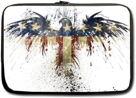 Eagle Laptop Bag - 13 13.3 Inch American flag and eagle Notebook/MacBook Pro/MacBook Air Laptop Sleeve Bag Two Sides