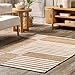 Rugs USA Oberlin Striped Jute Area Rug, 6x9, Natural