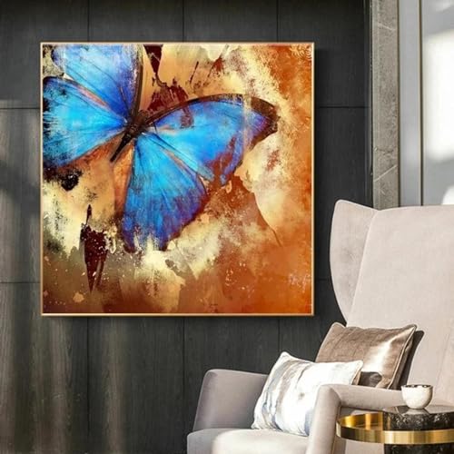 Carteles minimalistas e impresiones artísticas mariposa azul para cuadros de pared