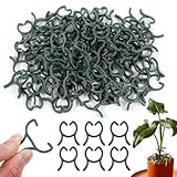 GEEHUA 100 Stück pflanzenklammern, Pflanzen Kletterwand Befestigungsklammern, Pflanzen Clips, Haken, Wand Befestigungsklammern, Stützhalter für Ranken, Traktion im Innen und Außenbereich