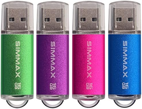 SIMMAX Memory Stick 2 Pack 32GB USB 2.0 Flash Drives Thumb Drive Pen Drive (32GB Red Purple)