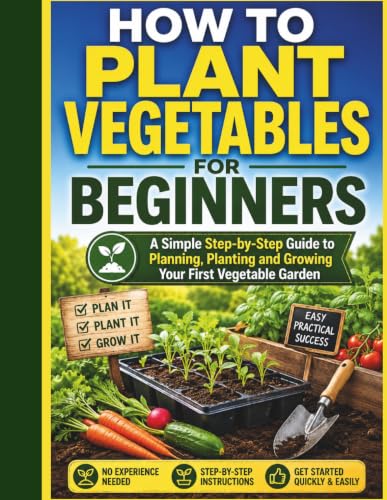 How To Plant Vegetables For Beginners: A Simple Step-by-Step Guide to Planning, Planting and Growing Your First Vegetable Garden