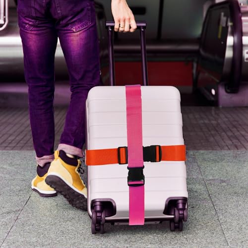 12 Pack Luggage Straps Suitcase Belts Straps Wide Adjustable Packing Straps Travel Belts Accessories for Business Traveling Packing 5