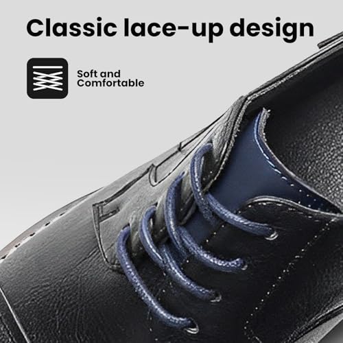 Recyphi Men's Casual Dress Shoes Orthopedic Shoes Business Oxford Derby Leather Shoes3