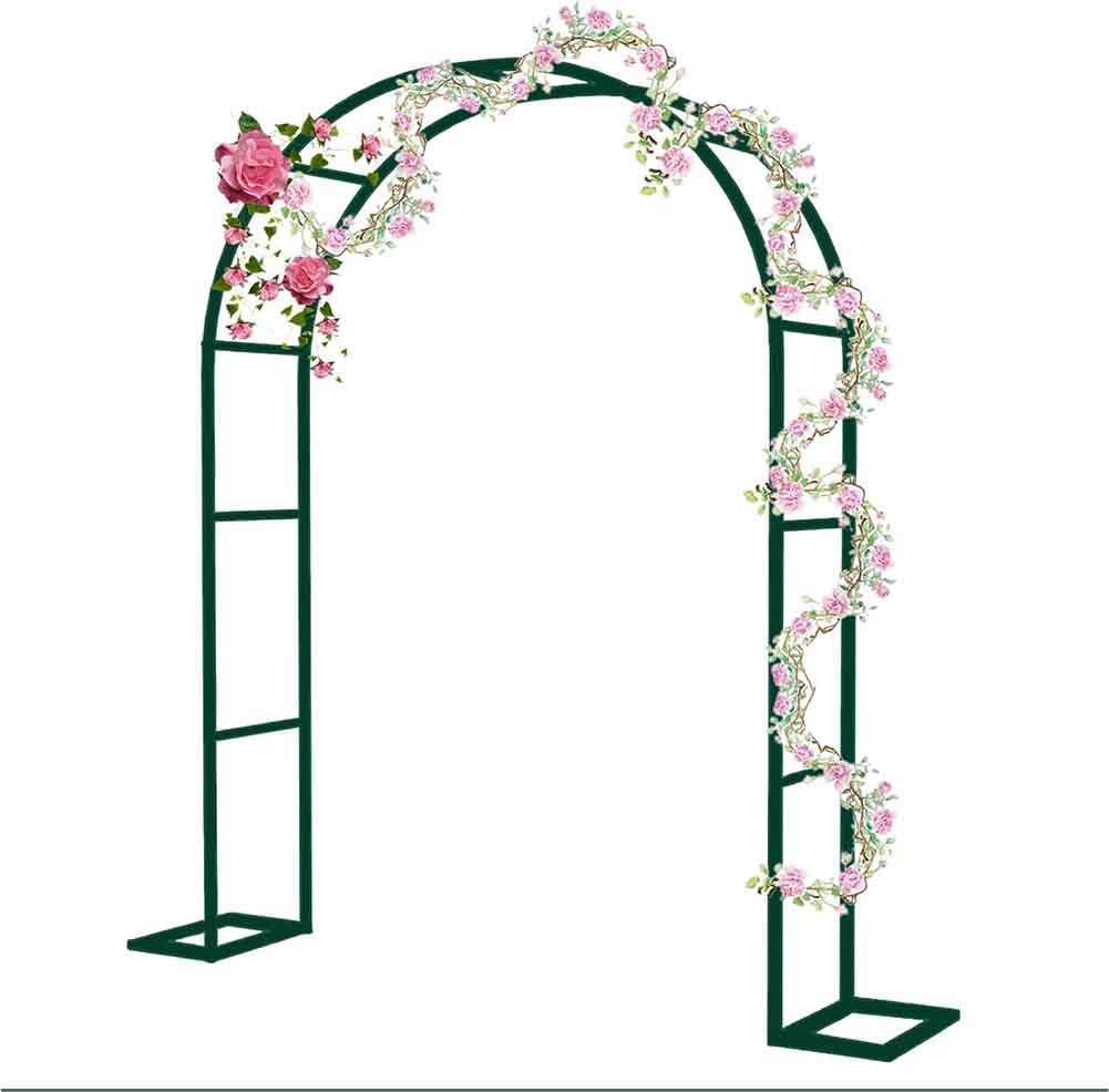 Arche de jardin en métal noir 3,5x2,2m pour plantes grimpantes et fleurs