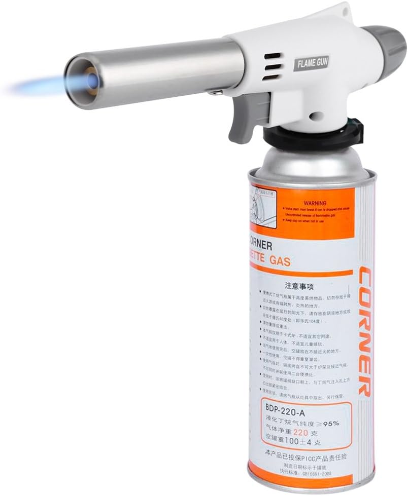 JHD Camping Gas Torch Cooking Torch Butane Torch Kitchen Torch Food Torch Culinary Torch Butane Creme Brulee Torch Welding Fire Maker Lighter Butane Burner Flame Gun