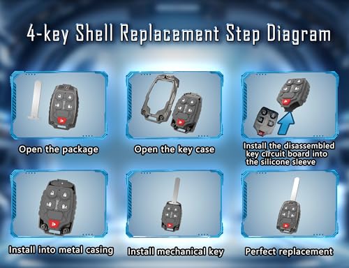 Remplacement boîtier clé Honda Odyssey 2011-2013 télécommande 5 boutons N5F-A04TAA - 5