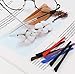 DNHCLL 5Pairs Soft Silicone Eyeglasses End Tip Ear Sock Pieces Tubes Replacement Anti-Slip Comfort Sun Glasses Retainers, Eyeglasses Leg Antiskid Cover for Thin Metal Eyeglass Legs