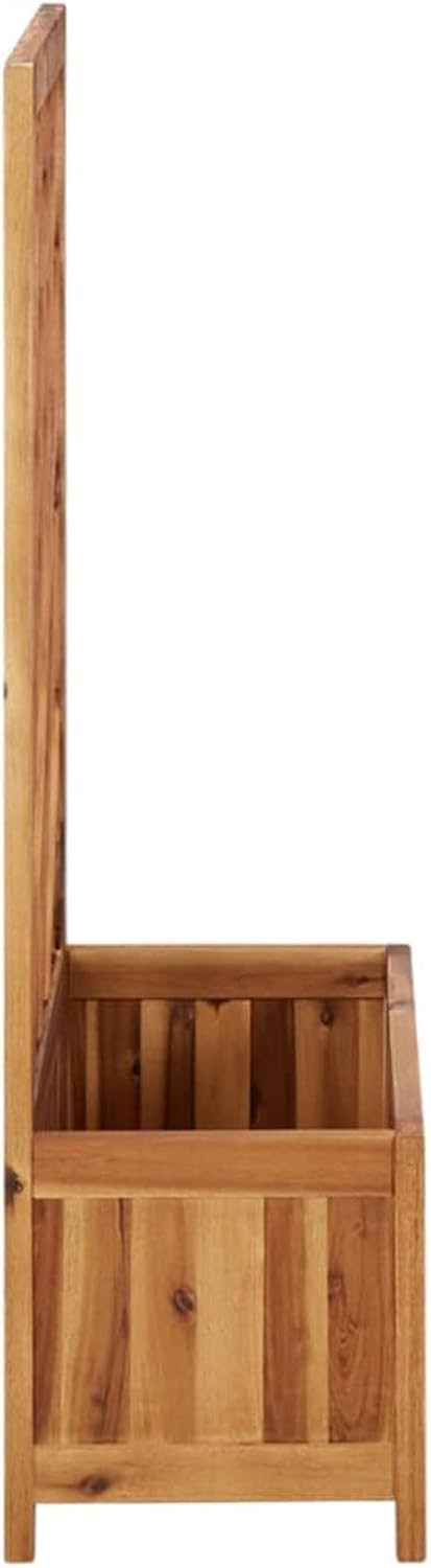 Tidyard Garden Raised Bed, Solid Acacia Wood Planter with Trellis for Climbing Plants, Medium Size 21.7 x 39.4 x 21.7 in for Outdoor Garden and Balcony