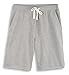 HARBETH Men's Casual Soft Cotton Elastic Fleece Jogger Gym Active Pocket Shorts Heather Gray L