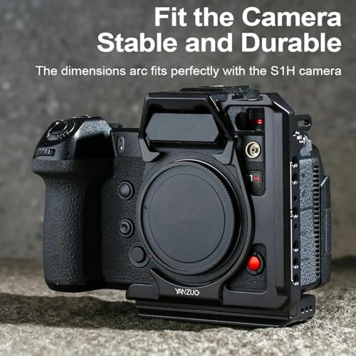 Image of Camera Cage Aluminium Alloy Cage for Panasonic LUMIX S1H Camera (Titanium)