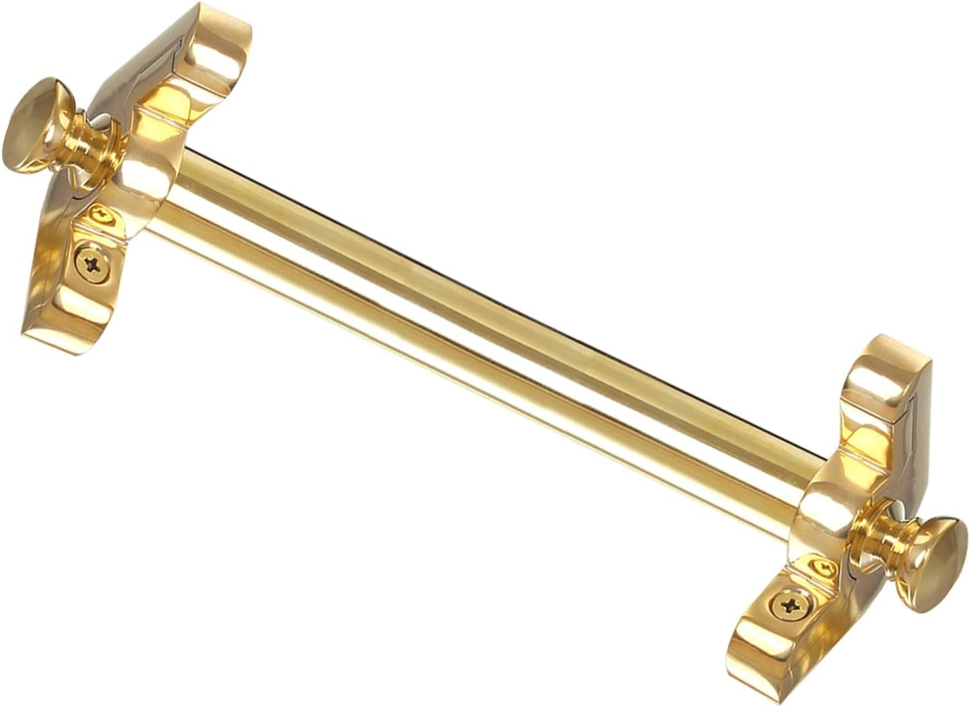 Premium Brass Stair Rods for Carpet Runners - Adjustable Non-Slip Floor Mat Bars with Brackets,Adjustable Stair Carpet Rods with Brackets – Heavy Duty Metal Runner Rods for Secure Staircase
