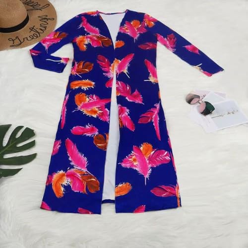Image of Max2co Women 2 Piece Outfits Floral Long Sleeves Open Front Cardigan Cover up with Leggings High Waist Long Pants Set